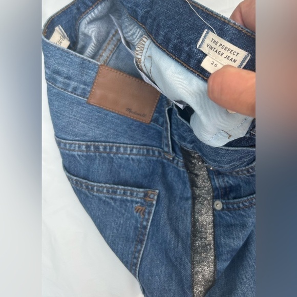 MADEWELL The Perfect Vintage Jean: Metallic Tuxedo Stripe Edition size 26 - Picture 11 of 11